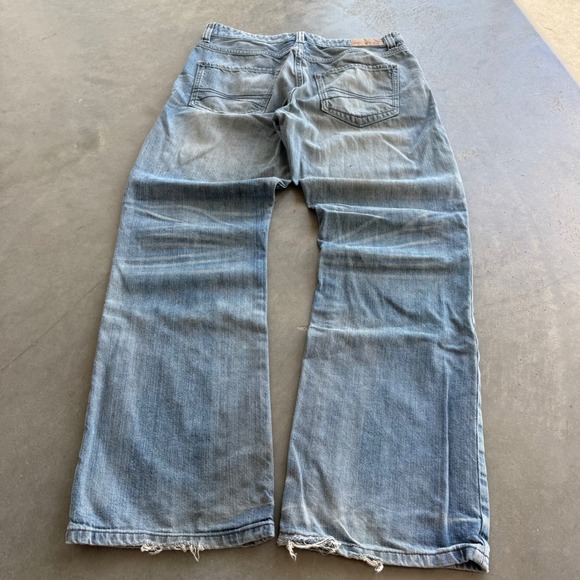 Express Other - Express Jeans Mens 32x32 Light Wash Wide Leg Relaxed Fit Distressed Y2K Denim